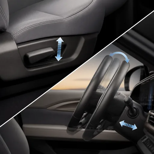 Image générée par intelligence artificielle Citadine d'occasion pour conducteur de grande taille : l'ergonomie — illustration générée par IA